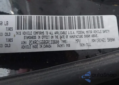 2016 Chrysler Town & Country Limited Platinum from USA, damaged, VIN 2C4RC1GG8GR133600